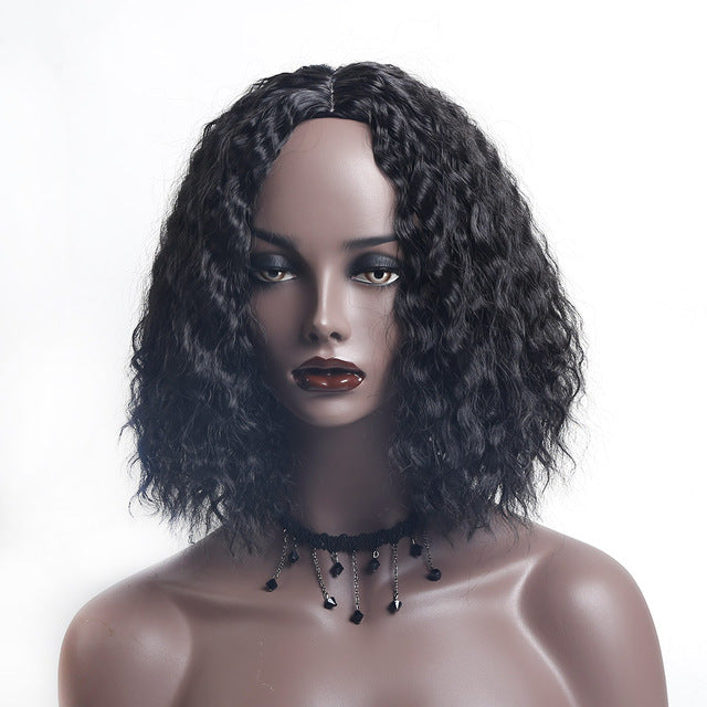 SHANGKE Short Kinky Curly Black Natural Synthetic Hair For Black Women Full Wig Heat Resistant  Wigs
