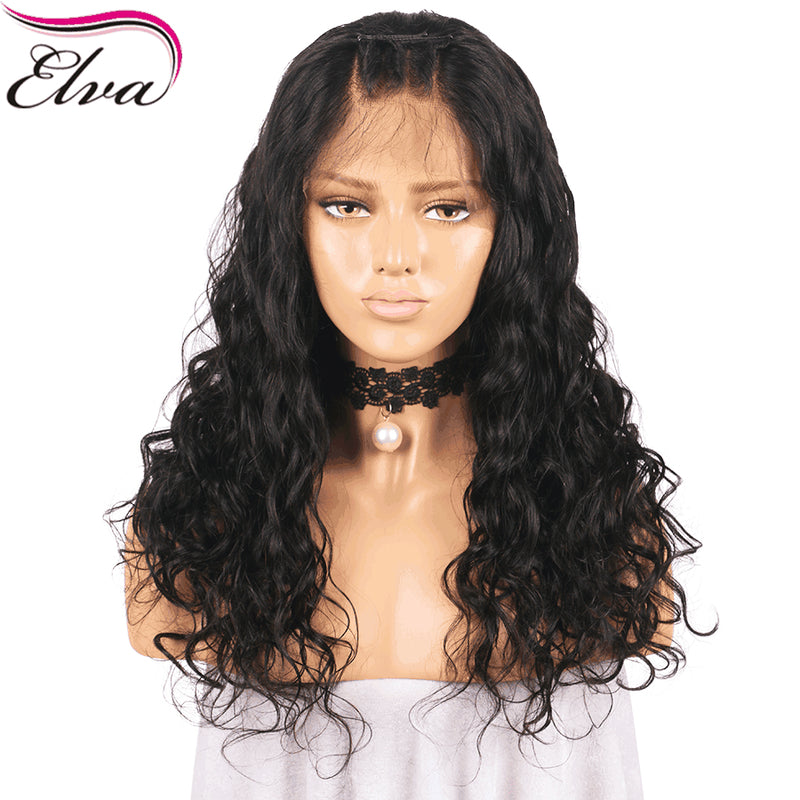 Elva Hair 250% Density Lace Front Human Hair Wigs For Black Women Pre Plucked Hairline Brazilian Remy Hair Natural Curly Wigs