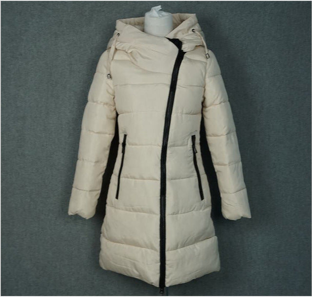 Qiu dongkuan oblique zipper long coat SC