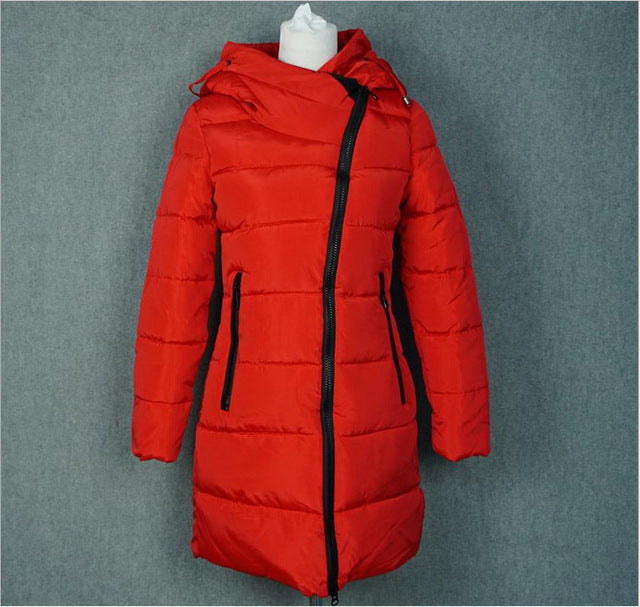 Qiu dongkuan oblique zipper long coat SC