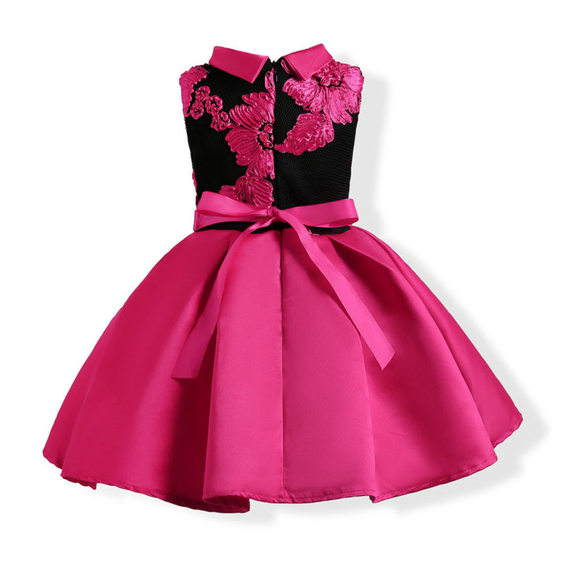 Child Girls Princess Dress Kids Party Flowers Embroidery Wedding Formal Dresses