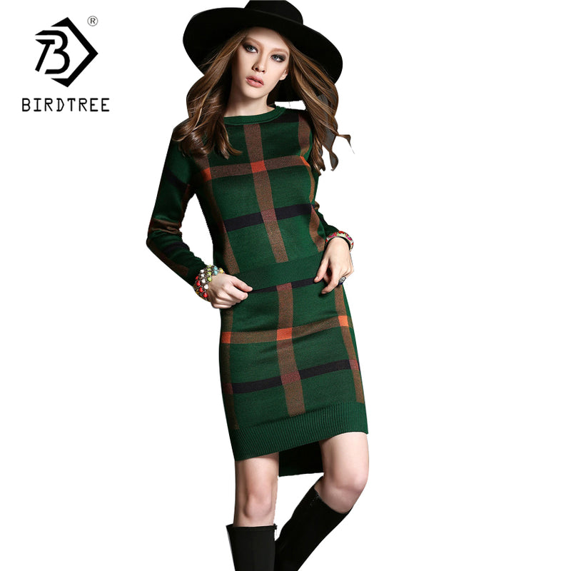 Casual Pullover Knitted Dresses Clothing Suit 2018 Autumn Spring Knitted 2 Piece Set Women Long Sleeve Sweater Dress D7D620L